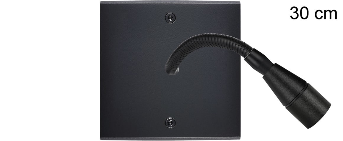 MODELEC - Façade Confidence Laiton Noir Mat Simple Liseuse Fine 30