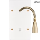 MODELEC - Façade Confidence Laiton Blanc Email Double Verticale Liseuse Fine20 + B1