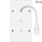 MODELEC - Façade Confidence Laiton Blanc Mat Double Verticale Liseuse Fine20+ B1 B1 Aligne