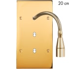 MODELEC - Façade Confidence Laiton Or Miroir Double Verticale Liseuse Fine20+ B1 B1 Aligne