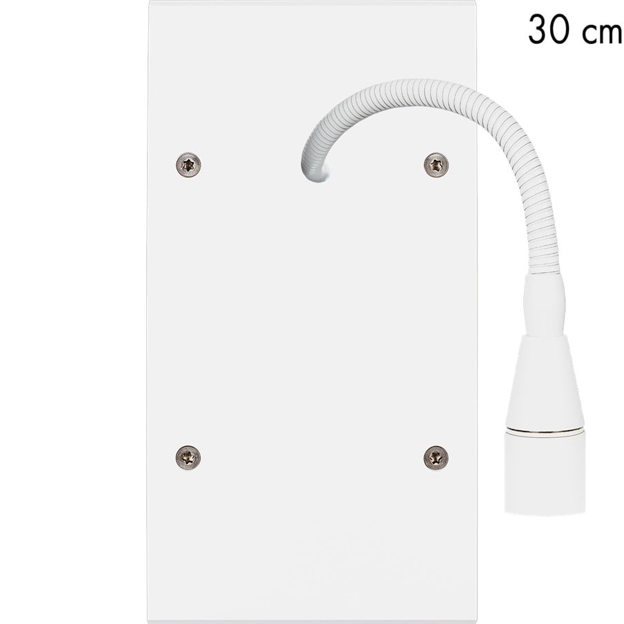 MODELEC - Façade Confidence Laiton Blanc Mat Double Verticale Liseuse Fine 30