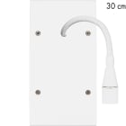MODELEC - Façade Confidence Laiton Blanc Mat Double Verticale Liseuse Fine 30