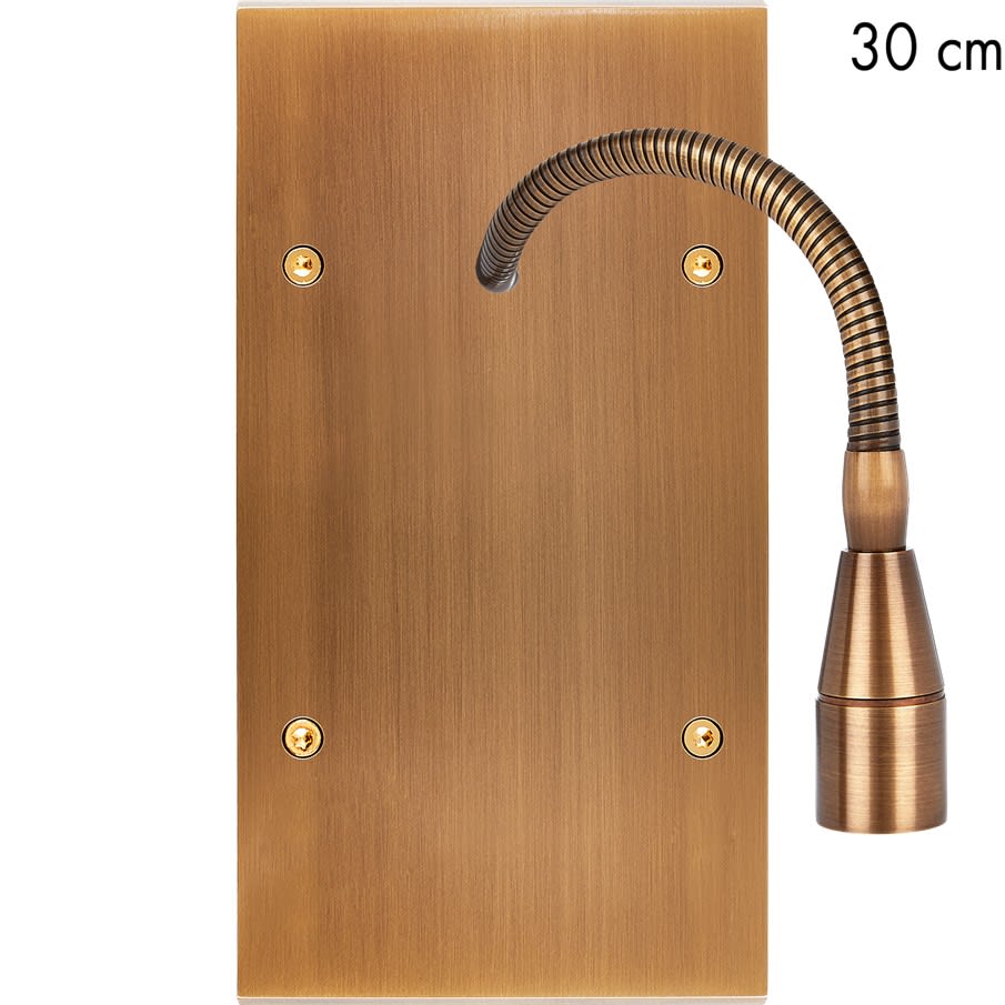 MODELEC - Façade Confidence Laiton Vieux Bronze Double Verticale Liseuse Fine 30