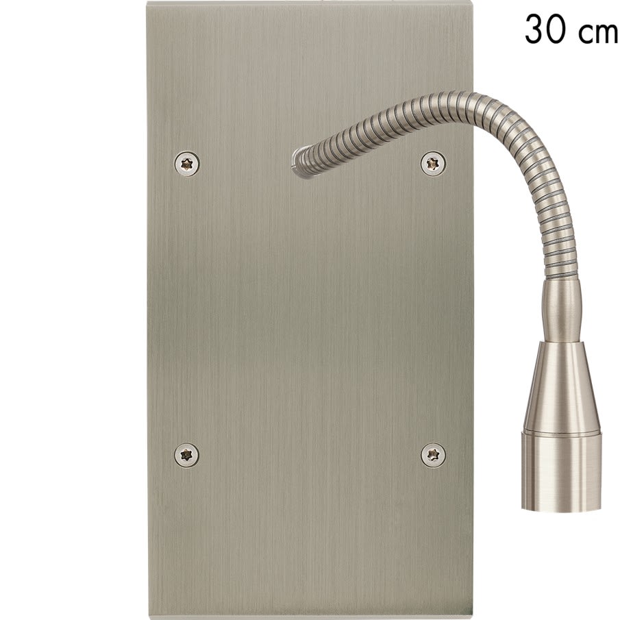 MODELEC - Façade Confidence Laiton Nickel Satine Double Verticale Liseuse Fine 30