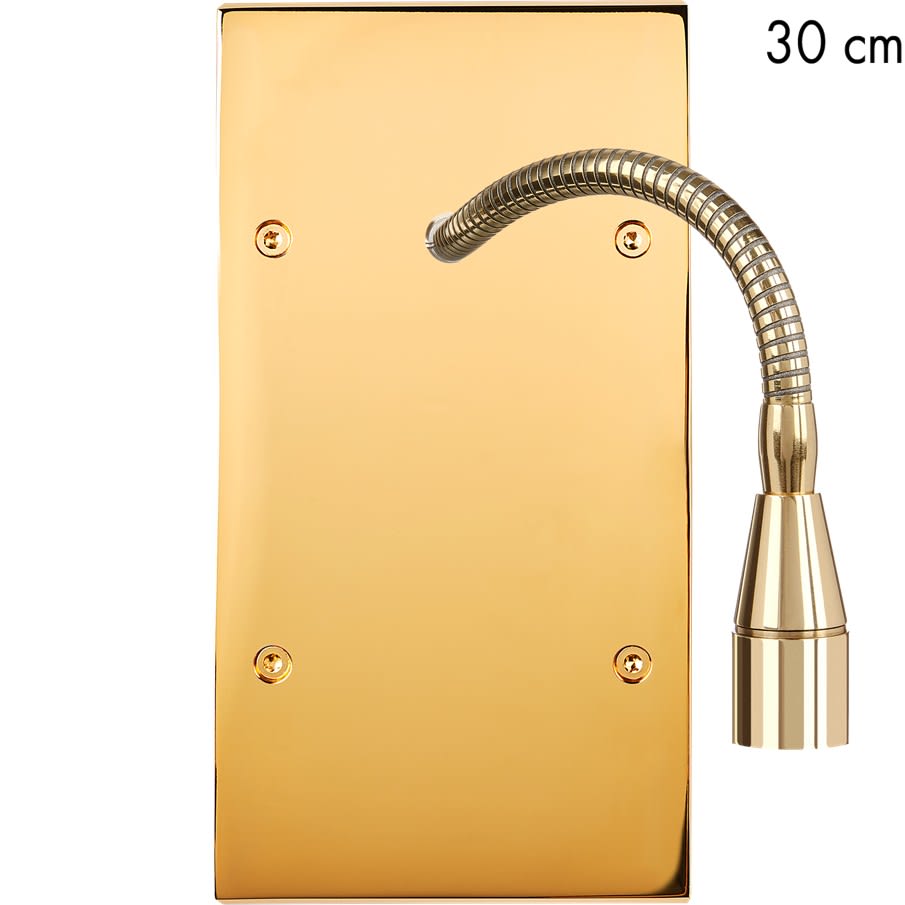MODELEC - Façade Confidence Laiton Or Miroir Double Verticale Liseuse Fine 30