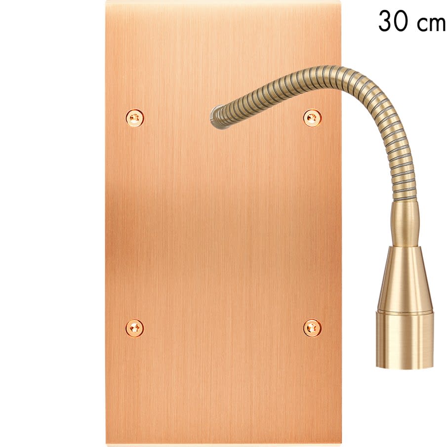 MODELEC - Façade Confidence Laiton Cuivre Satine Double Verticale Liseuse Fine 30