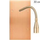 MODELEC - Façade Confidence Laiton Cuivre Satine Double Verticale Liseuse Fine 30