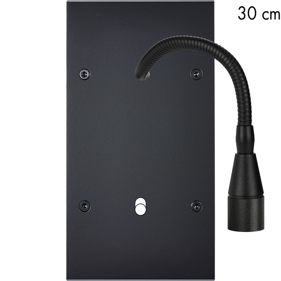 MODELEC - Façade Confidence Laiton Noir Mat Double Verticale Liseuse Fine 30 + B1