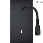 MODELEC - Façade Confidence Laiton Noir Mat Double Verticale Liseuse Fine 30 + B1