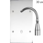 MODELEC - Façade Confidence Laiton Chrome Double Verticale Liseuse Fine 30 + B1