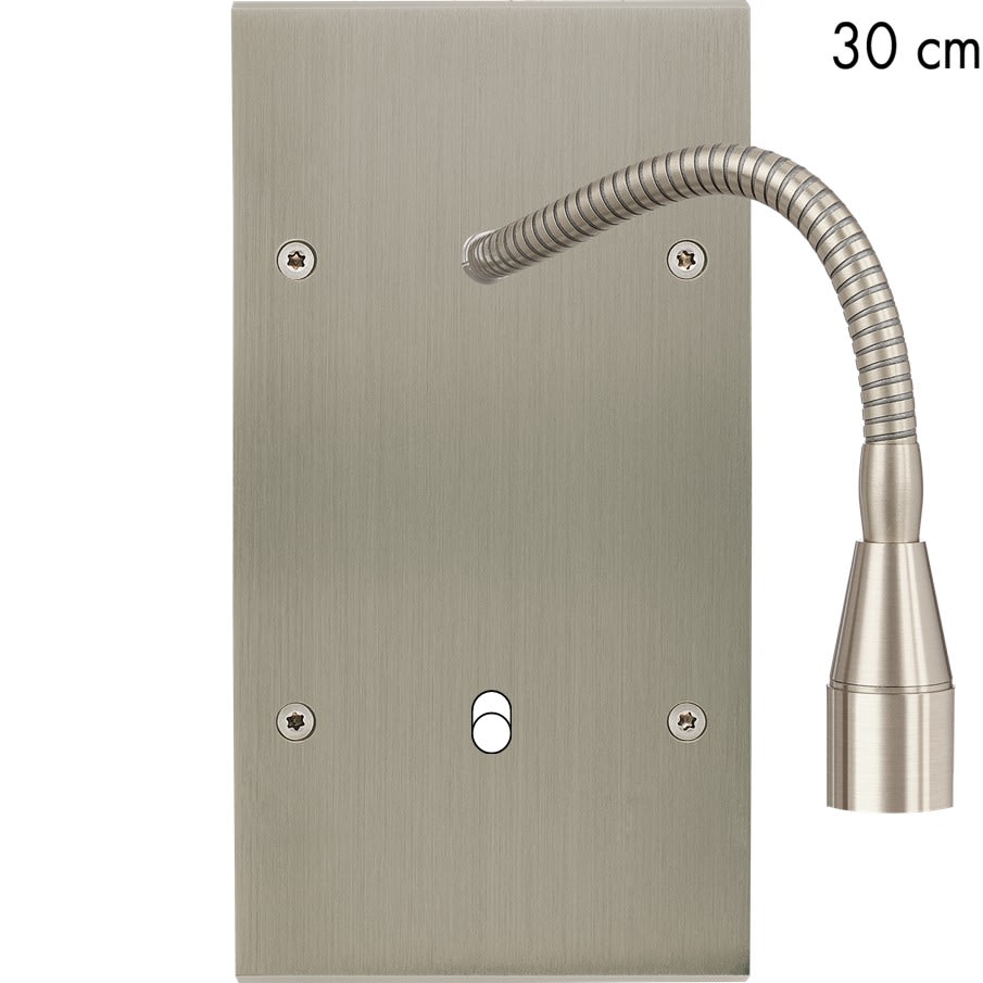 MODELEC - Façade Confidence Laiton Nickel Satine Double Verticale Liseuse Fine 30 + B1