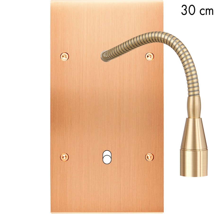 MODELEC - Façade Confidence Laiton Cuivre Satine Double Verticale Liseuse Fine 30 + B1