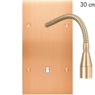 MODELEC - Façade Confidence Laiton Cuivre Satine Double Verticale Liseuse Fine 30 + B1