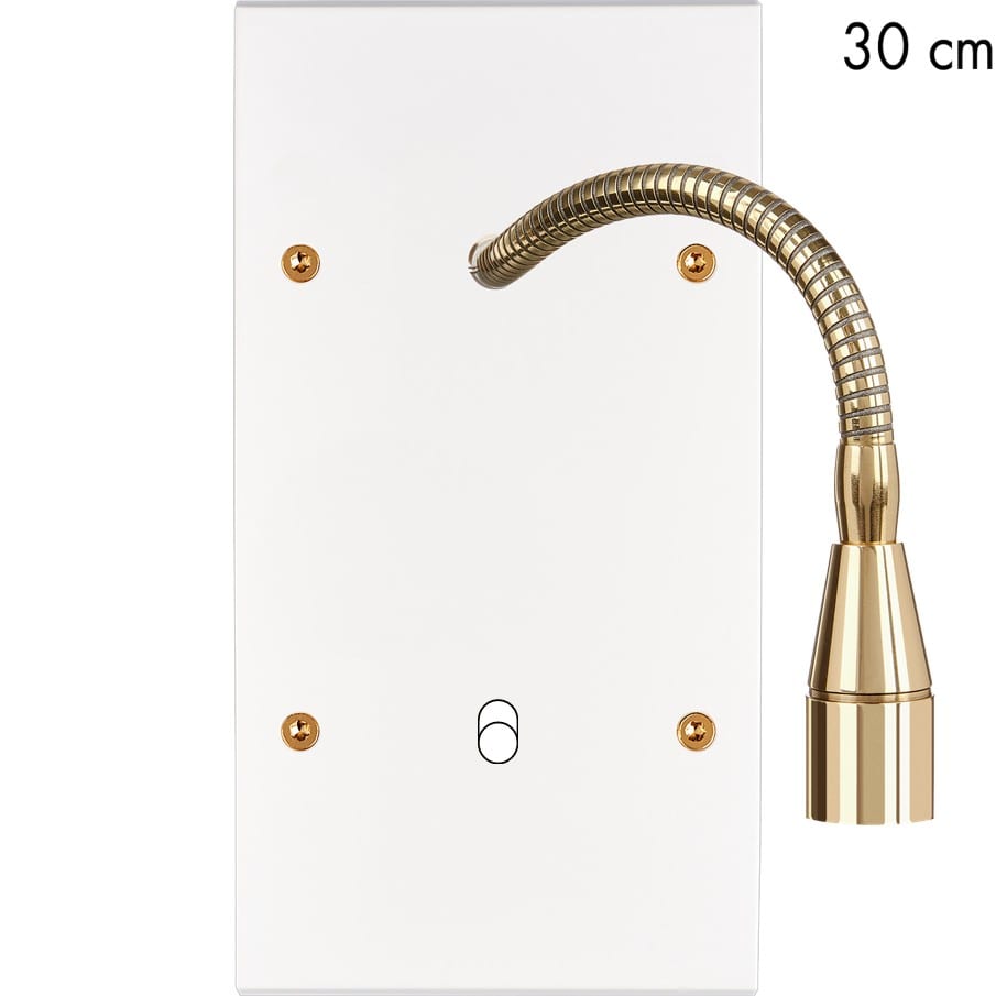 MODELEC - Façade Confidence Laiton Blanc Email Double Verticale Liseuse Fine 30 + B1