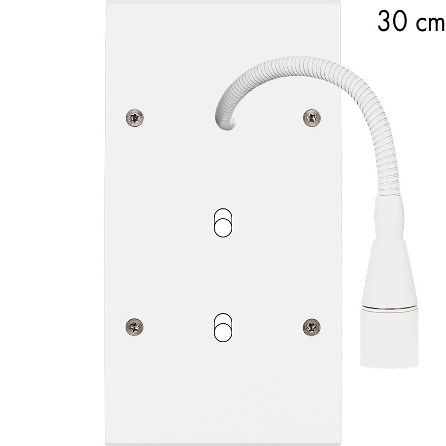 MODELEC - Façade Confidence Laiton Blanc Mat Double Verticale Liseuse Fine30+ B1 B1 Aligne
