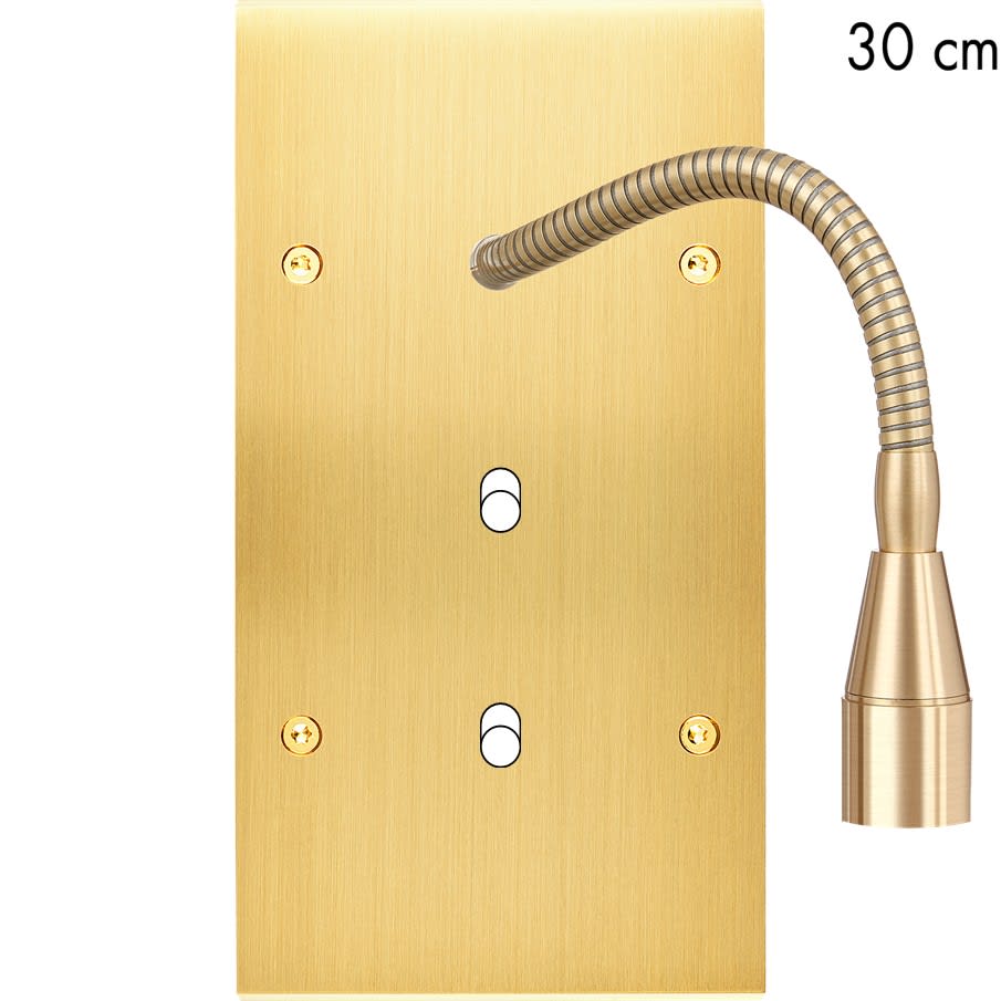 MODELEC - Façade Confidence Laiton Satine Double Verticale Liseuse Fine30+ B1 B1 Aligne