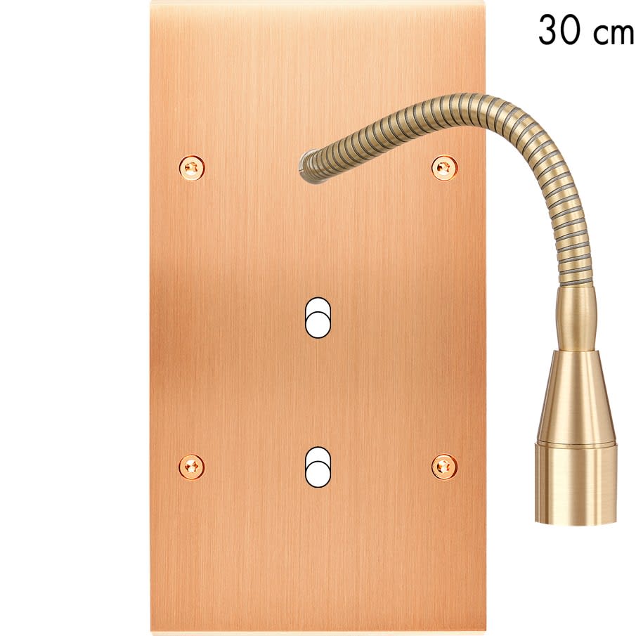 MODELEC - Façade Confidence Laiton Cuivre Satine Double Vert Liseuse Fine30+ B1 B1 Align