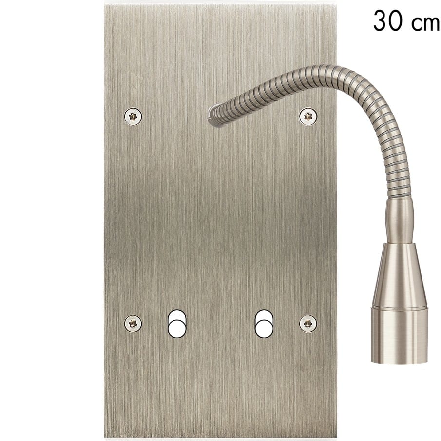 MODELEC - Façade Laiton Acier Double Verticale Liseuse Tube 30 + B2