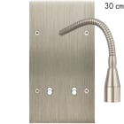 MODELEC - Façade Laiton Acier Double Verticale Liseuse Tube 30 + B2