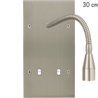 MODELEC - Façade Confidence Laiton Nickel Satine Double Verticale Liseuse Fine 30 + B2