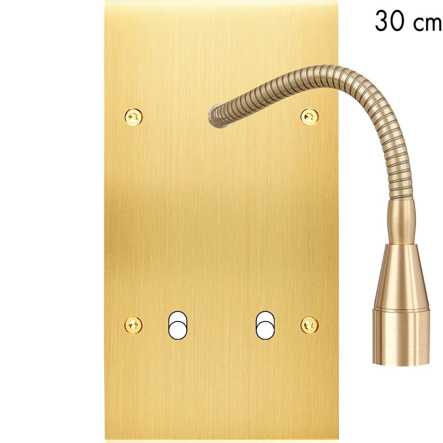 MODELEC - Façade Confidence Laiton Satine Double Verticale Liseuse Fine 30 + B2