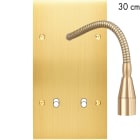 MODELEC - Façade Confidence Laiton Satine Double Verticale Liseuse Fine 30 + B2
