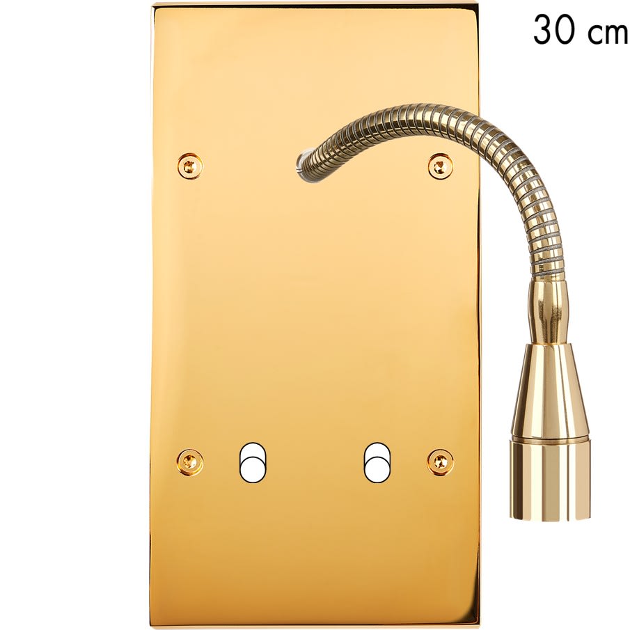 MODELEC - Façade Confidence Laiton Or Miroir Double Verticale Liseuse Fine 30 + B2