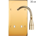 MODELEC - Façade Confidence Laiton Or Miroir Double Verticale Liseuse Fine 30 + B2