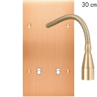 MODELEC - Façade Confidence Laiton Cuivre Satine Double Verticale Liseuse Fine 30 + B2