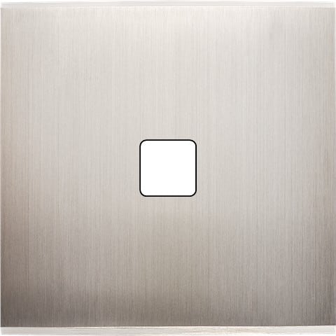 MODELEC - Façade Confidence laiton Nickel-Sat simple pour 1 bouton damier carré, magn