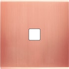 MODELEC - Façade Confidence laiton Cuivre-Sat simple pour 1 bouton damier carré, magn