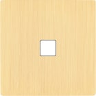 MODELEC - Façade "M" laiton Brossé simple pour 1 bouton damier carré, magnétique