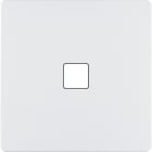 MODELEC - Façade "M" Aluminium Blanc Mat simple pour 1 bouton damier carré, magnétique