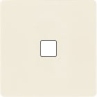 MODELEC - Façade "M" Aluminium Ivoire simple pour 1 bouton damier carré, magnétique