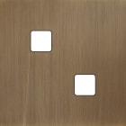 MODELEC - Façade Empreintes PLAN Vieux Bronze Simple 2 boutons carrés, magnétique
