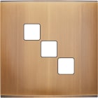 MODELEC - Façade Confidence laiton Vieux Bronze simple pour 3 boutons damier carré, magn
