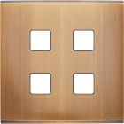 MODELEC - Façade Confidence laiton Vieux Bronze simple pour 4 boutons damier carré, magn