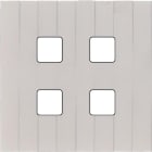 MODELEC - Façade Empreintes LIGNE Blanc Simple 4 boutons carrés, magnétique