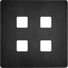 MODELEC - Façade "M" acier verni simple pour 4 boutons damier carré, magnétique