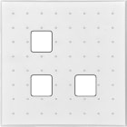 MODELEC - Façade Empreintes POINT Blanc Simple 3 boutons carrés en L, magnétique