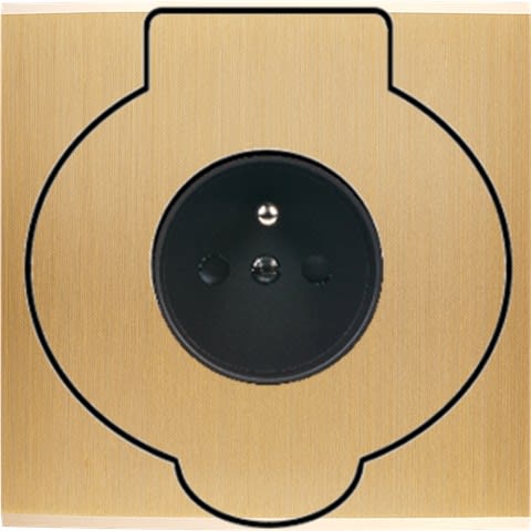 MODELEC - Façade Confidence Laiton Brosse Simple Prise De Sol