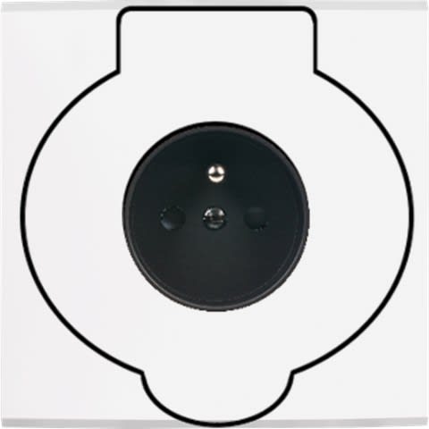 MODELEC - Façade Confidence Laiton Blanc Simple Prise De Sol