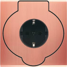 MODELEC - Façade Confidence Laiton Cuivre Satine Simple Prise Sol Pck