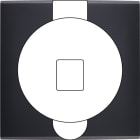 MODELEC - Façade Confidence Laiton Noir Mat Simple Prise Sol M1-U1