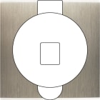 MODELEC - Façade Confidence Laiton Acier Brosse Simple Prise Sol M1-U1