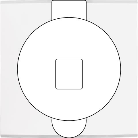 MODELEC - Façade Confidence Laiton Blanc Simple Prise Sol M1-U1