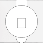 MODELEC - Façade Confidence Laiton Blanc Simple Prise Sol M1-U1