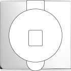 MODELEC - Façade Confidence Laiton Chrome Miroir Simple Prise Sol M1-U1