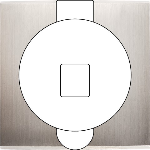 MODELEC - Façade Confidence Laiton Nickel Satine Simple Prise Sol M1-U1