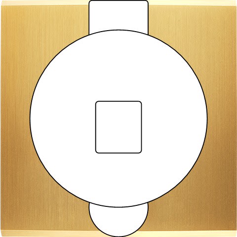 MODELEC - Façade Confidence Laiton Satine Simple Prise Sol M1-U1